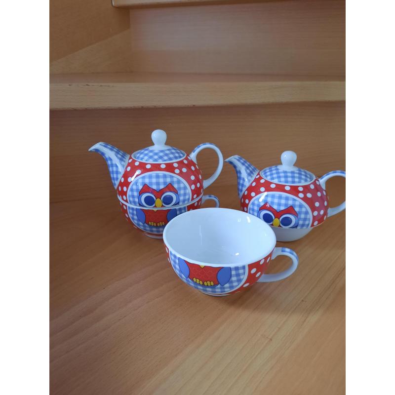 Drie leuke sets theepotjes met tasje