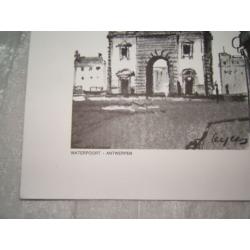 Tekening van Waterpoort in Antwerpen