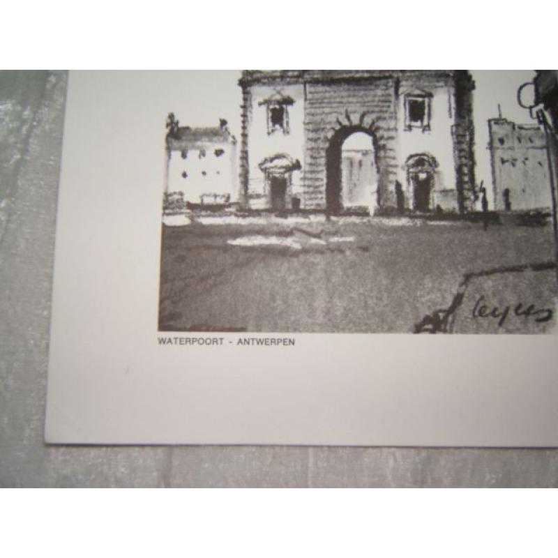 Tekening van Waterpoort in Antwerpen