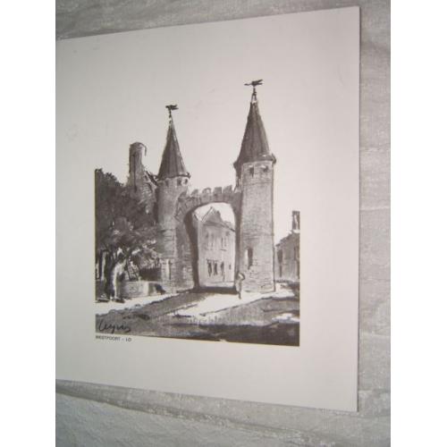 Tekening van Westpoort in Lo