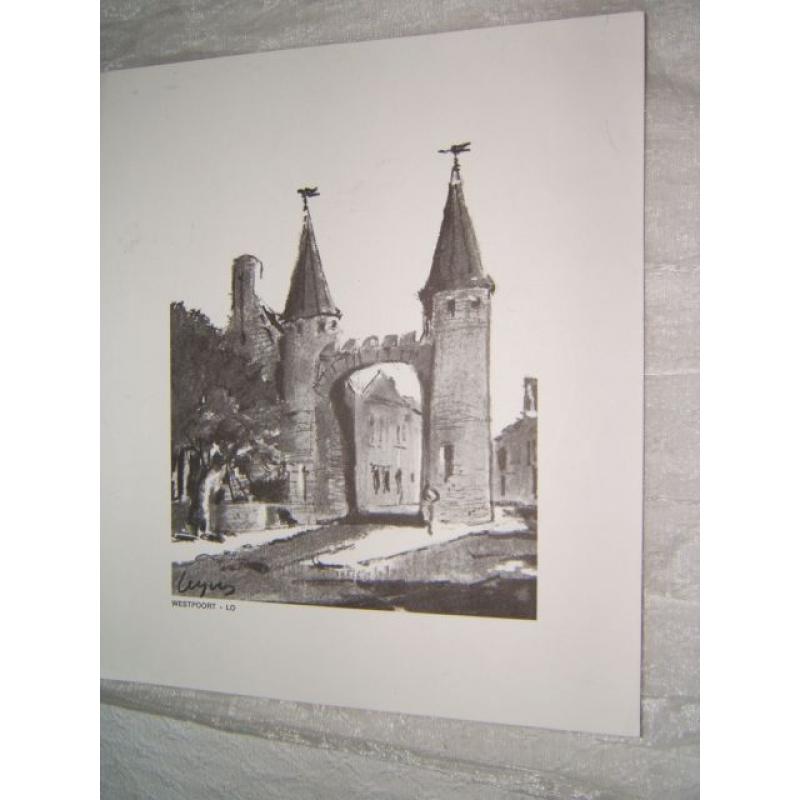 Tekening van Westpoort in Lo