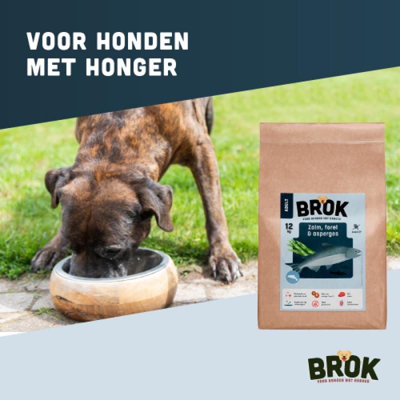 Graanvrij hondenvoer van BROK - Zalm, Forel & Asperges