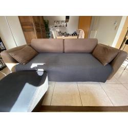 2 x 3-zitsbank met voetbank